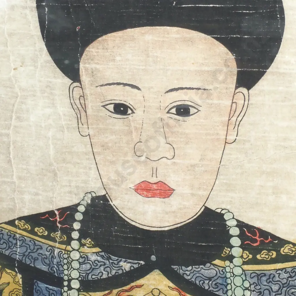 Hand Coloured Print on Rice Paper w a Portrait of Emperor Puyi, The Last Emperor of the Qing Dynasty Image 1++