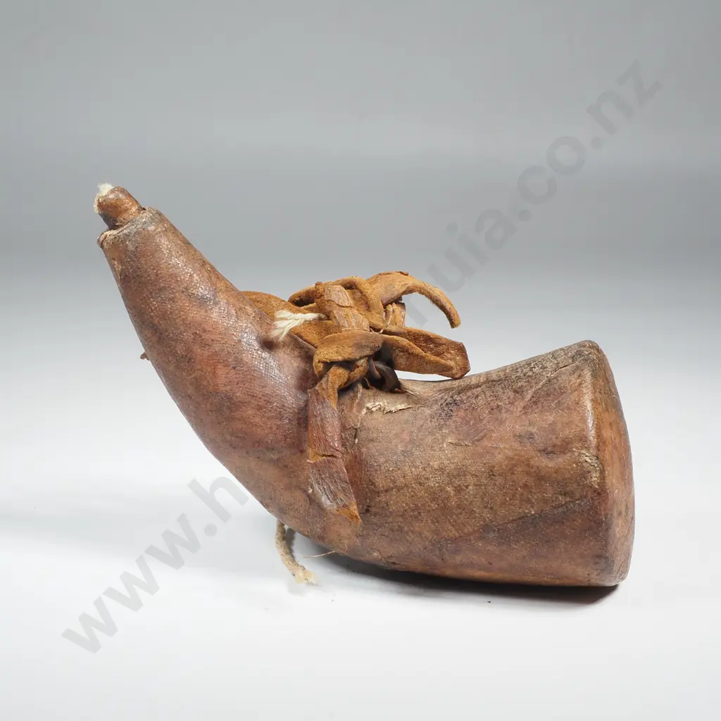 Leather Snuff Container/ Horn  Dinka People, South Sudan Image 1++