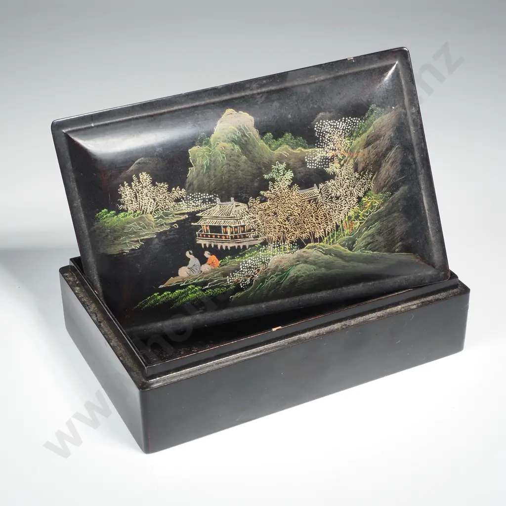 Asian Black Trinket Box Image 1++
