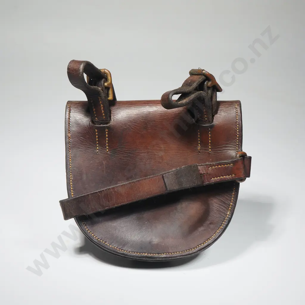Leather Military Horseshoe Carrying Case Which Would Attach to the Saddle,  w Sword Frog & Place for Keeping Nails Image 1++