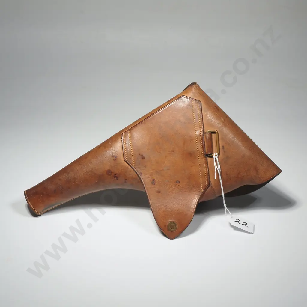 English Sam Browne Pistol Holster - Circa 1880. Image 1++