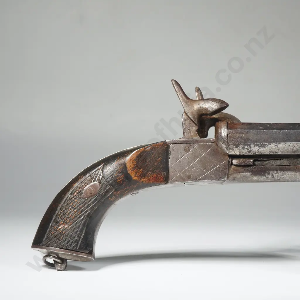 15mm Antique Double Barrel Pin Fire Pistol  Image 1++