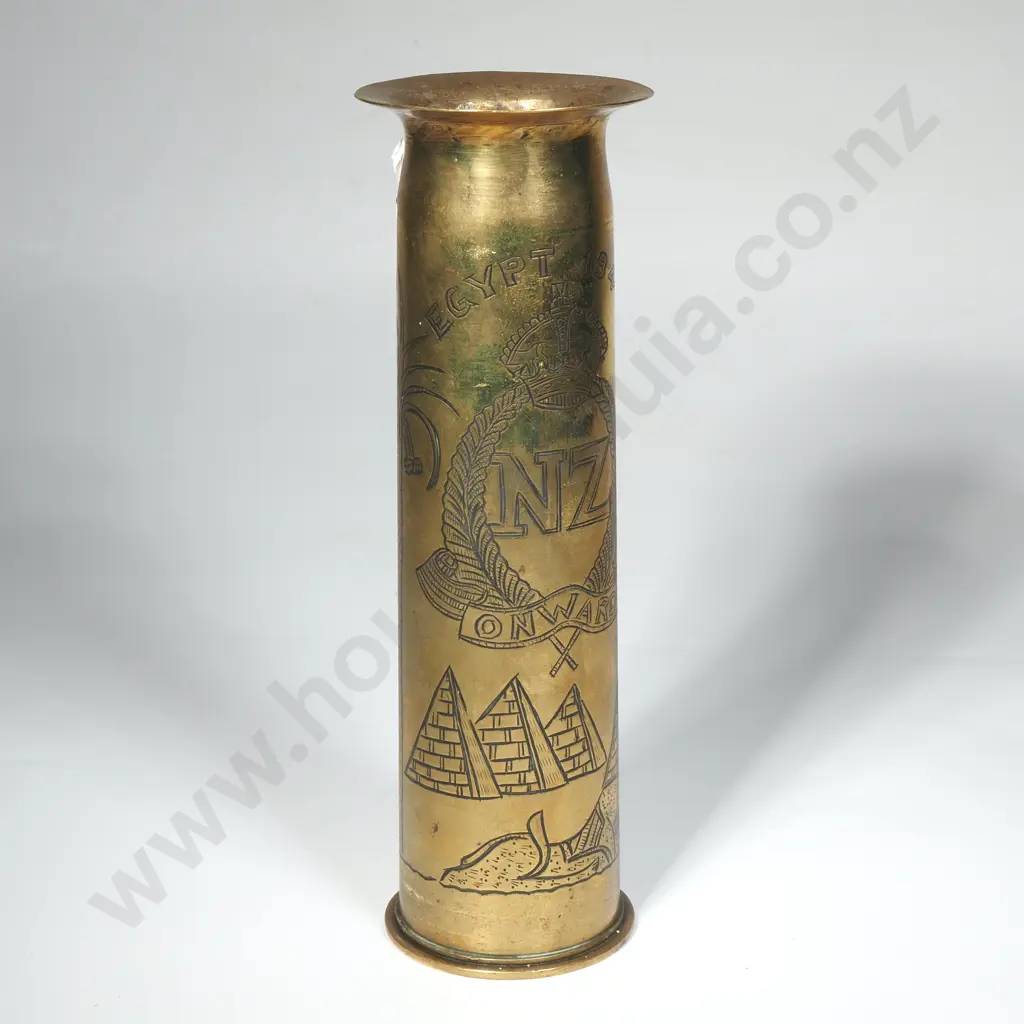 1944 Egypt Trench Art Two Pound Shell Case  Image 1++