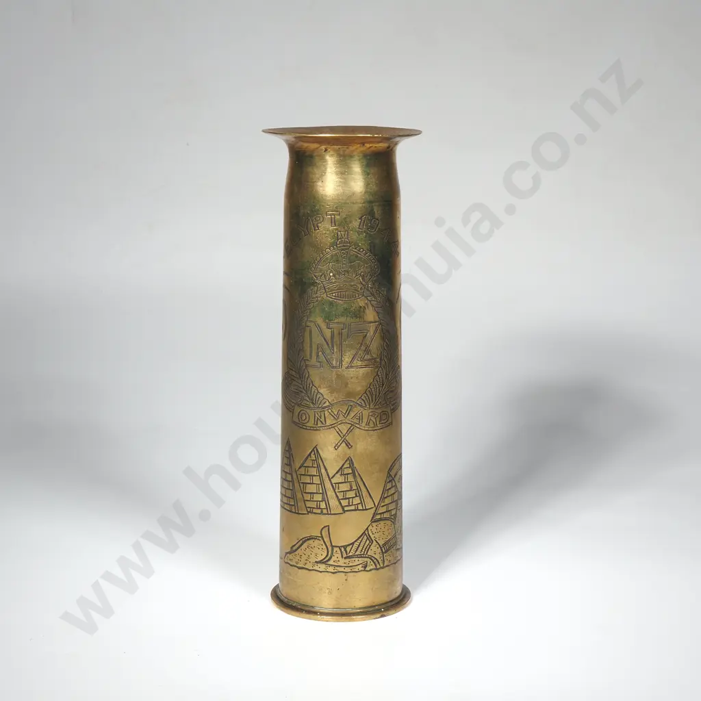 1944 Egypt Trench Art Two Pound Shell Case  Image 1++