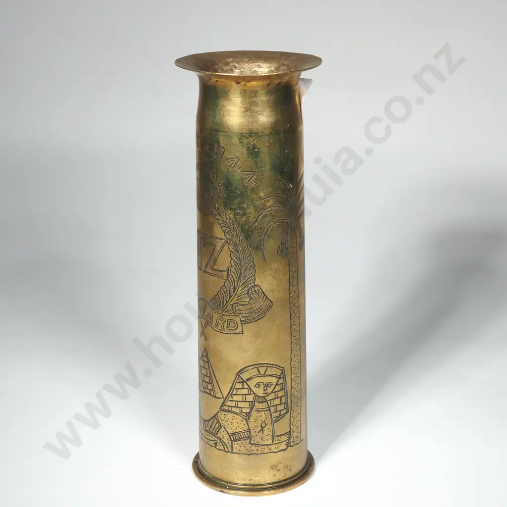 1944 Egypt Trench Art Two Pound Shell Case  Image 1++