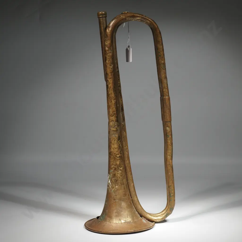 Battered Brass Bugle - WW1 New Zealand Markings Image 1++