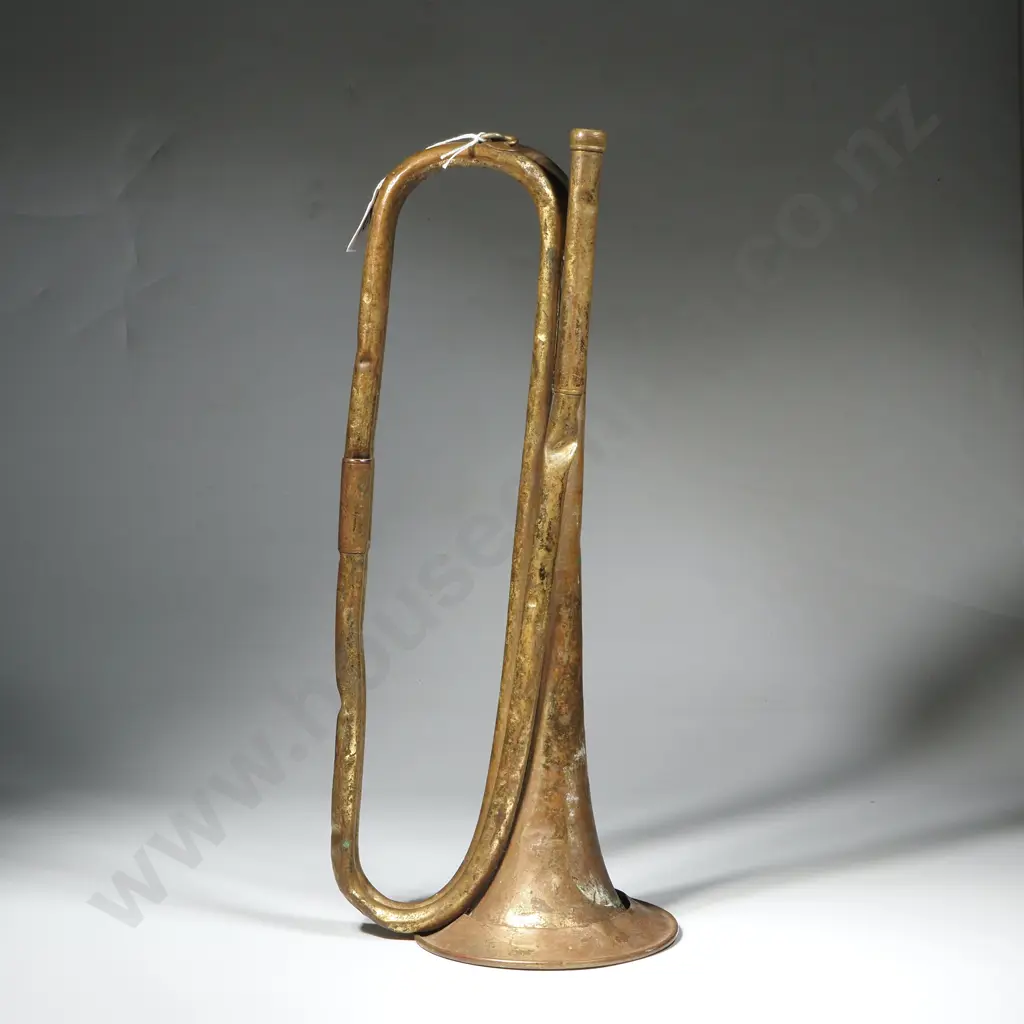 Battered Brass Bugle - WW1 New Zealand Markings Image 1++