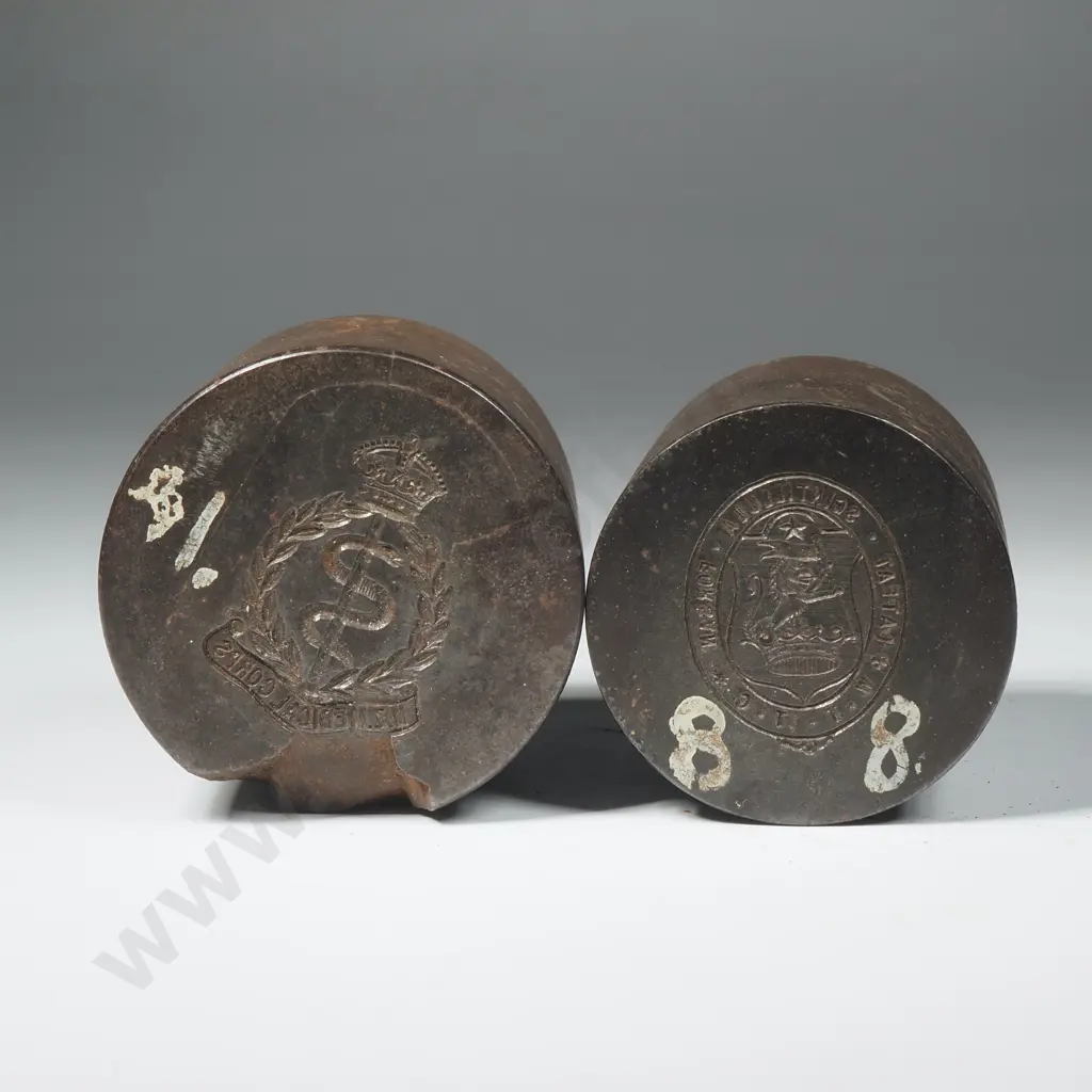 Two Antique British Military Badge Dies Image 1++