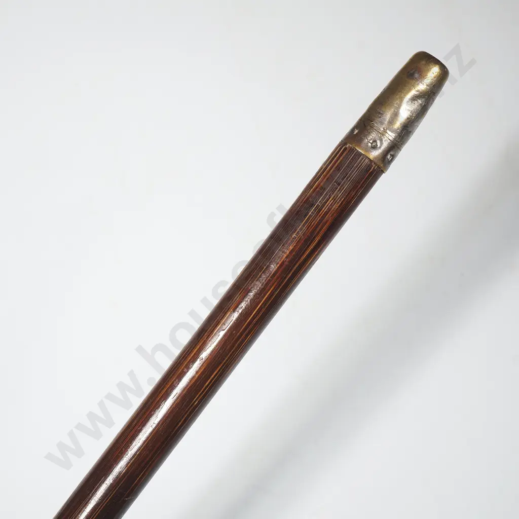Sterling Silver Topped Swagger Stick/Drill Cane, London 1914 Makers  Nathaniel & Charles Feldman Image 1++