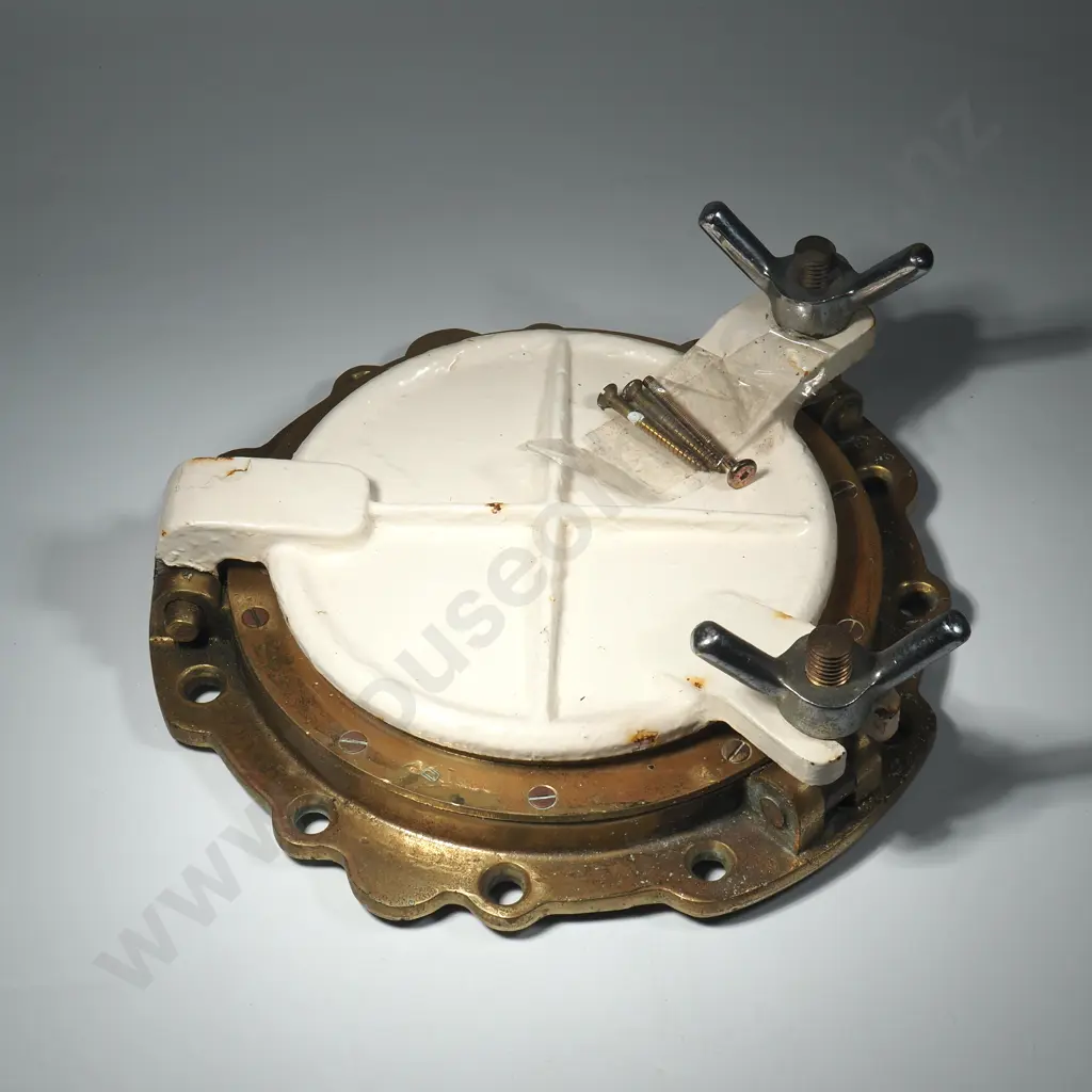 Original Porthole & Glass from the HMNZS Otago w Paperwork & Assorted NZ Navy Related Cufflinks Image 1++