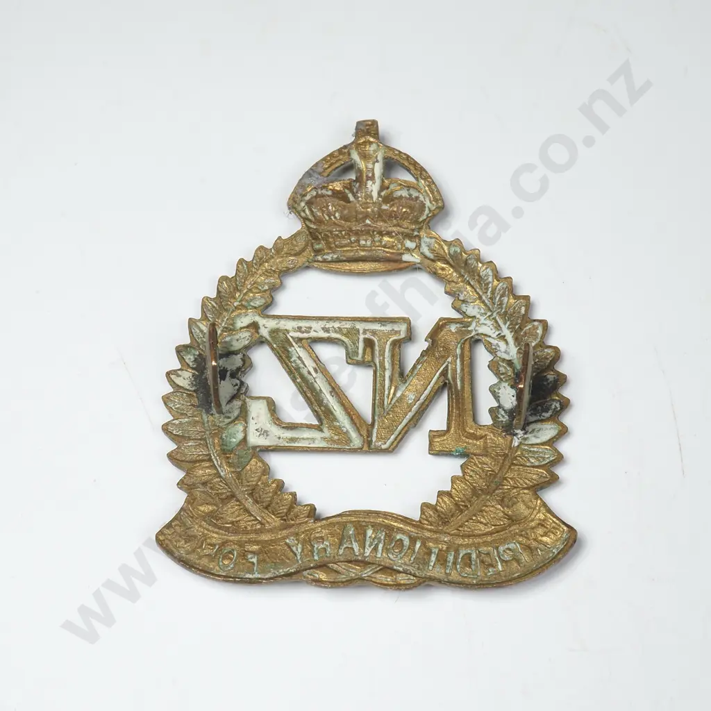 WW1 NZEF Cap Badge Image 1++