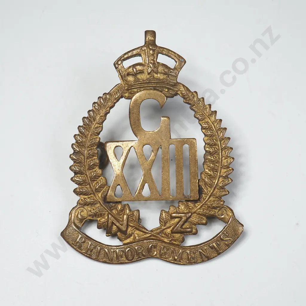 WW1 23rd Reinforcement Cap Badge Image 1++