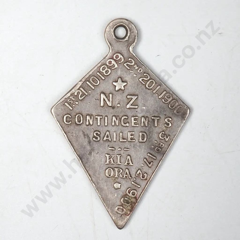 1900 Boer War New Zealand Rough Riders Departure Token  Image 1++