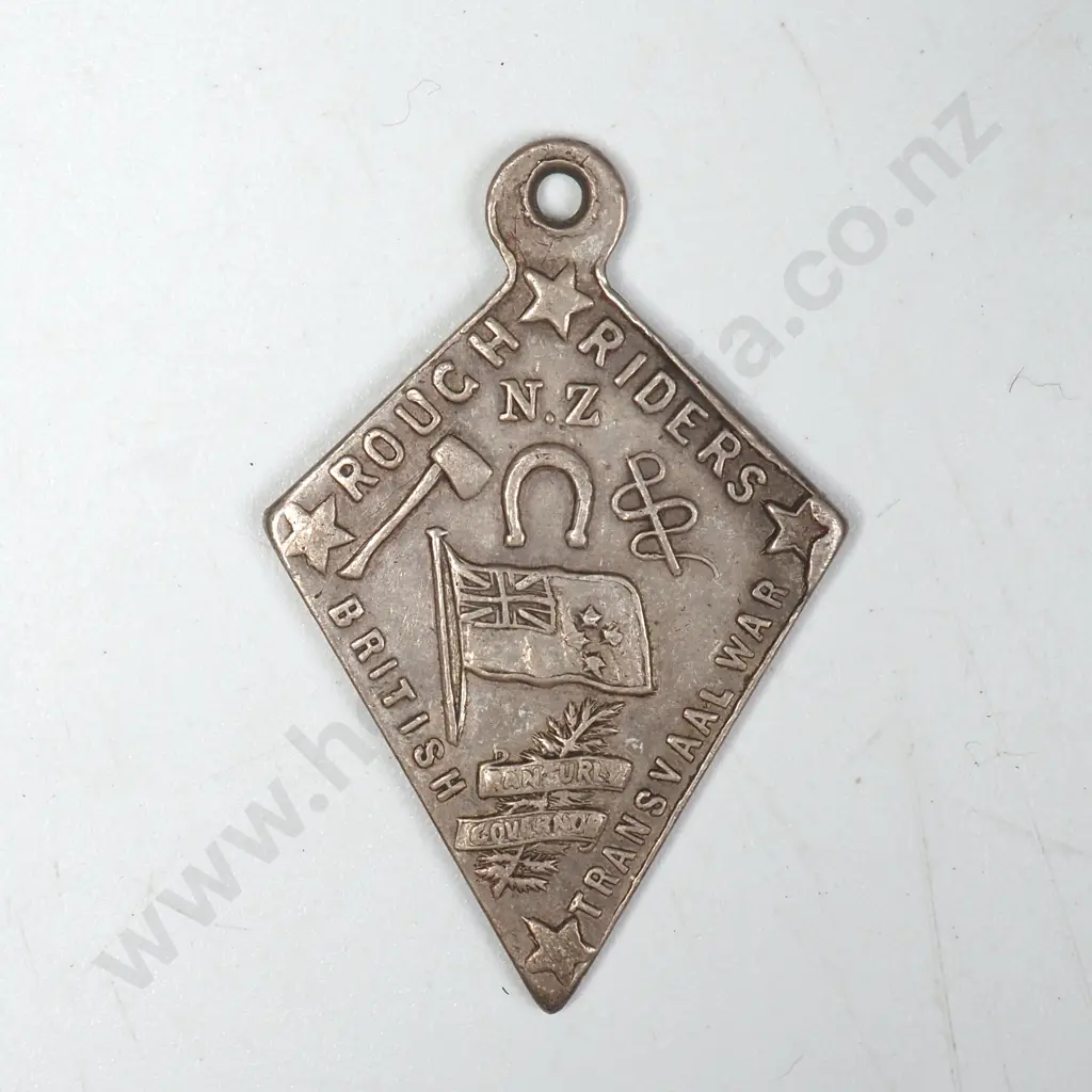 1900 Boer War New Zealand Rough Riders Departure Token  Image 1++