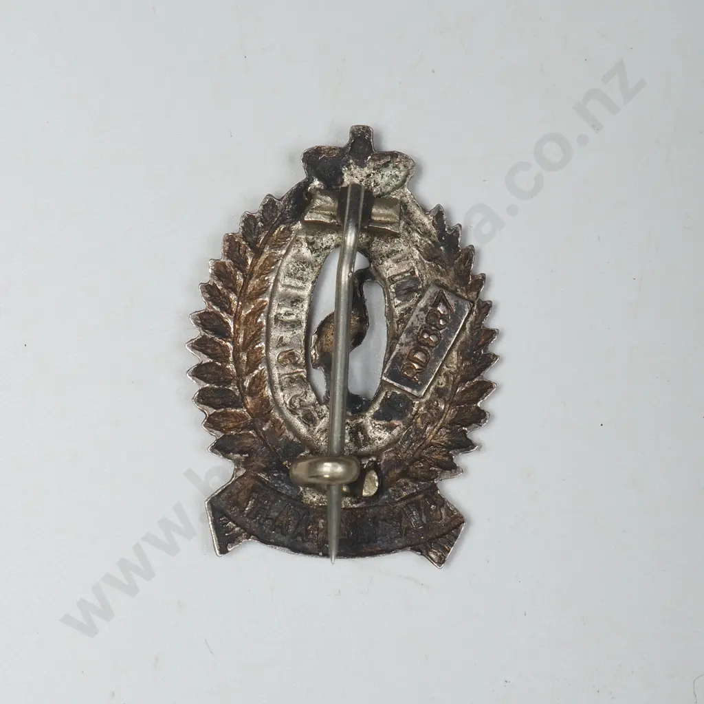 WW1 New Zealand Sterling Silver 22nd Reinforcements Sweetheart Badge Image 1++