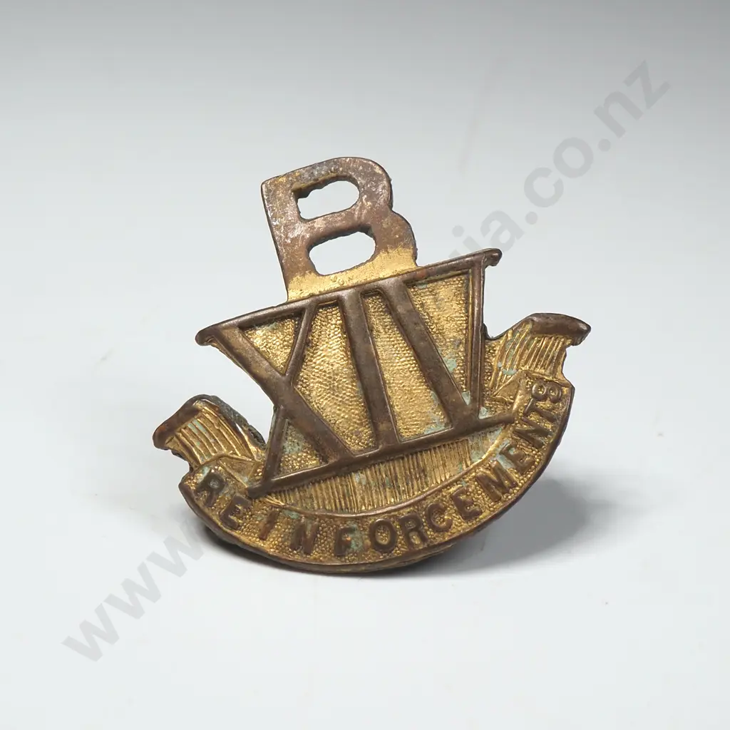 WW1 New Zealand 14th Reinforcements B Sweetheart Badge  Image 1++
