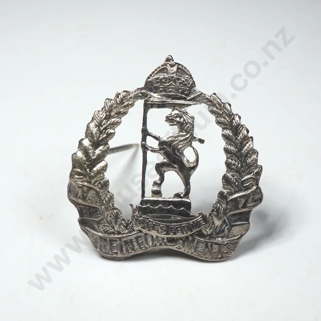 WWI Sterling Silver Rifle Brigade Reinforcements Sweetheart Badge. Image 1++