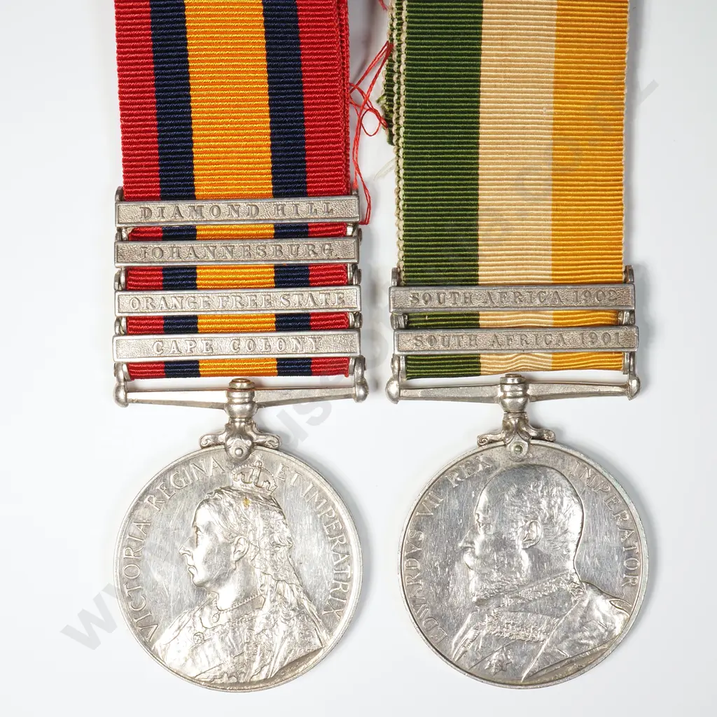 2nd Contingent New Zealand Boer War QSA & Imperial Yeomanry to Lt H Carteret Image 1++