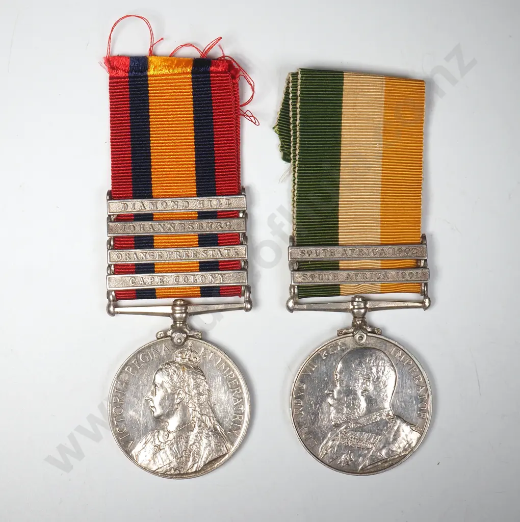 2nd Contingent New Zealand Boer War QSA & Imperial Yeomanry to Lt H Carteret Image 1++