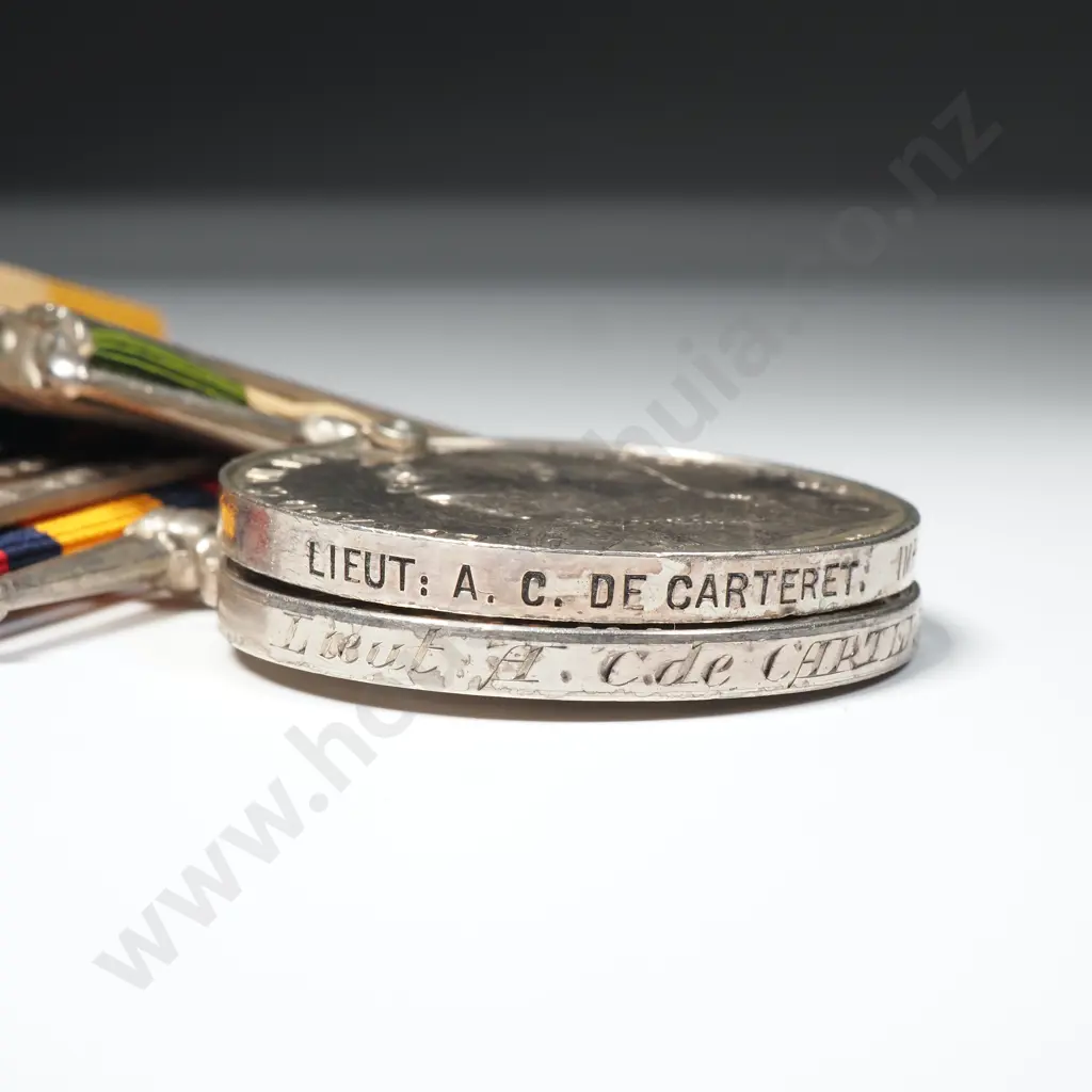 2nd Contingent New Zealand Boer War QSA & Imperial Yeomanry to Lt H Carteret Image 1++