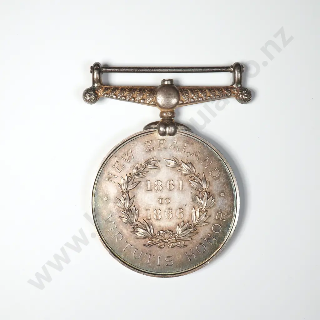 1861-1866 New Zealand War Medal to George Maynes 2nd Waikato Regiment - Medal Like New Image 1++
