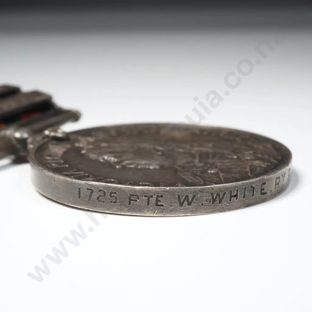 QSA Medal to 1725 Pte W White Pioneer Regiment Image 1++