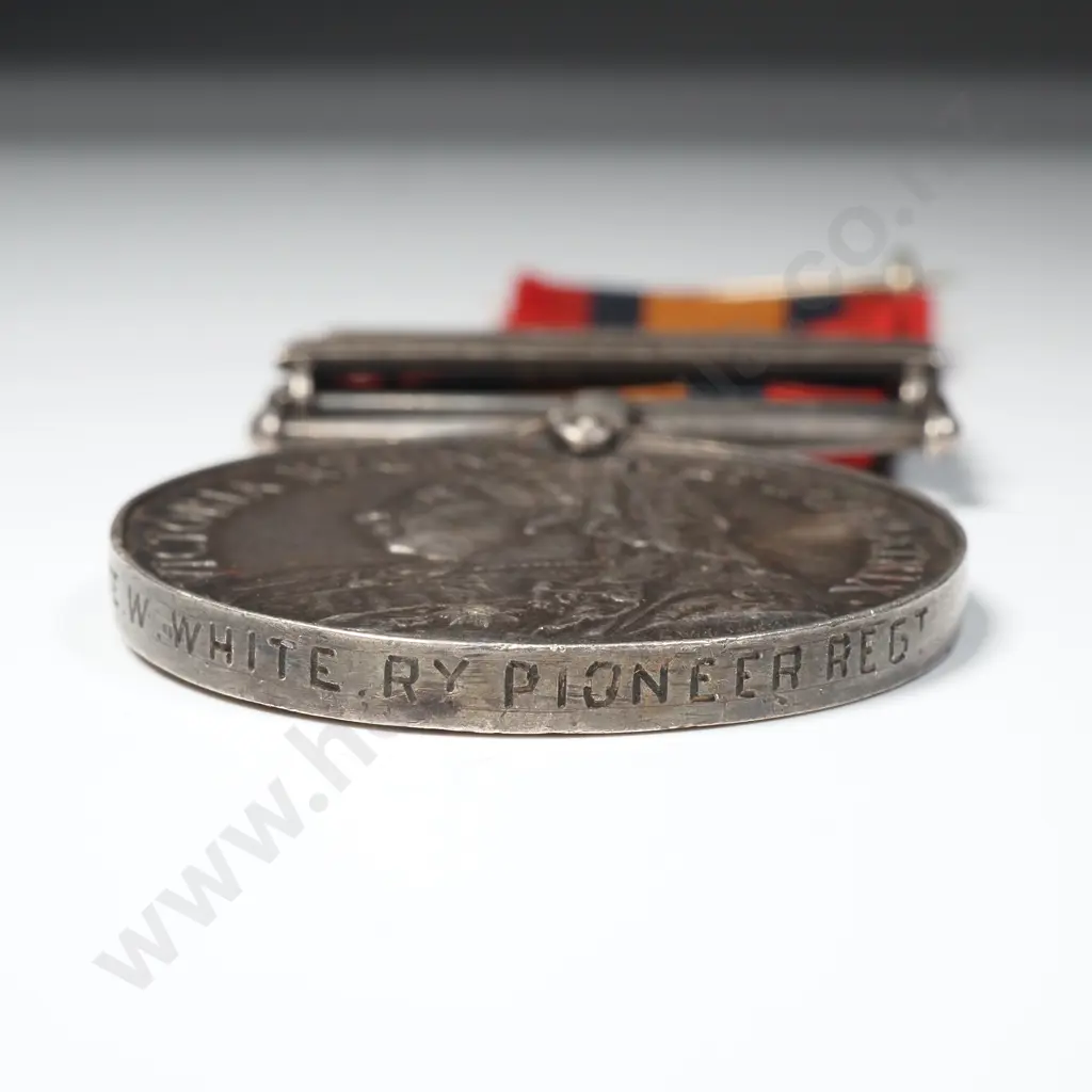 QSA Medal to 1725 Pte W White Pioneer Regiment Image 1++