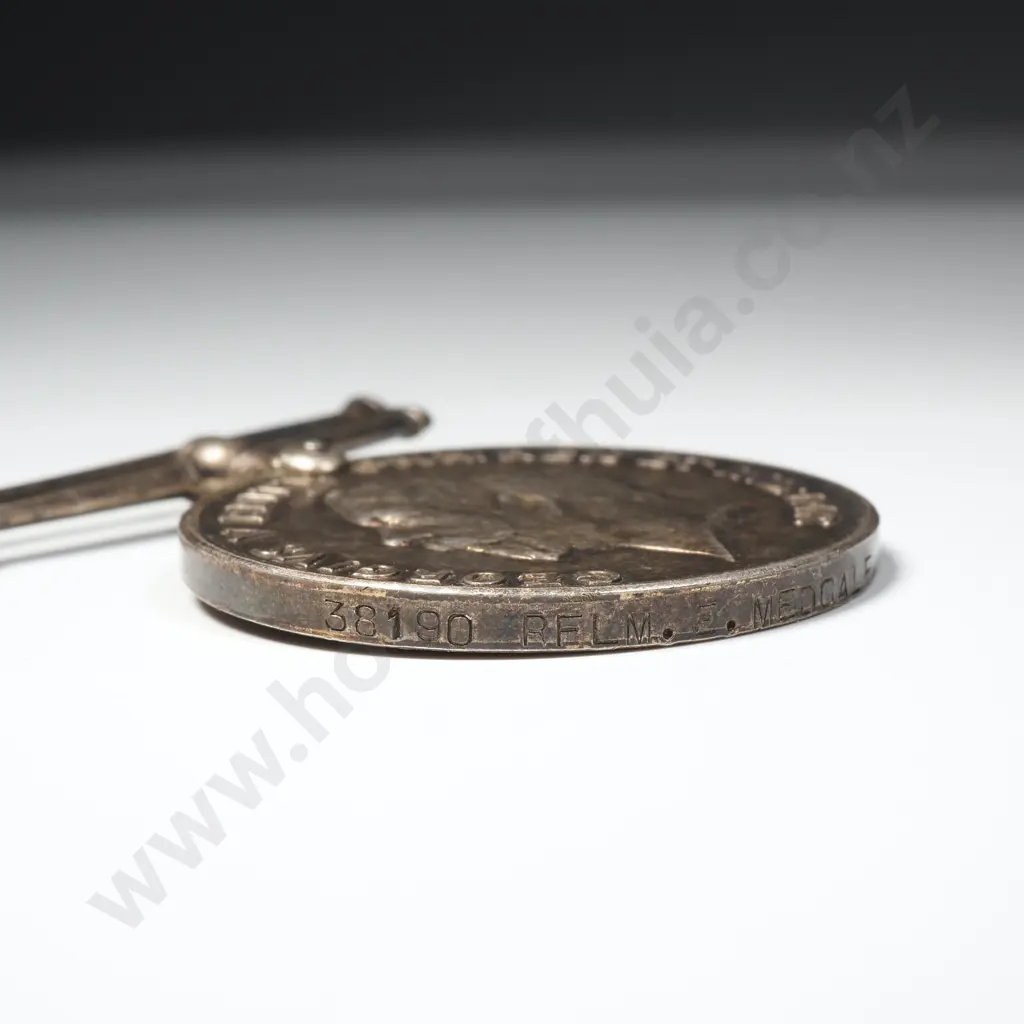 WWI British War Medal Named “38190 RFLM. E. MEDCALF. N.Z.E.F.”. 22673 Image 1++
