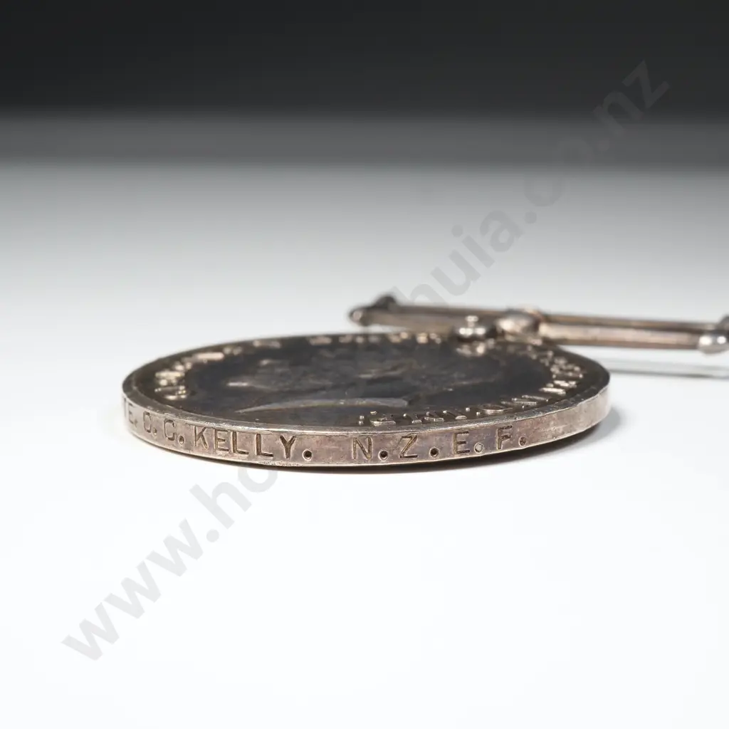 WWI British War Medal Named “74097 PTE. C. C. KELLY. N.Z.E.F.”. 22728 Image 1++