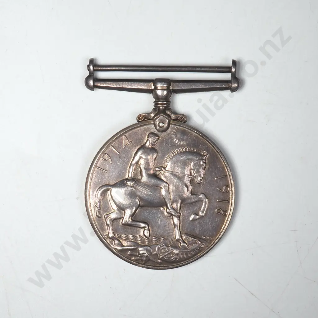WWI British War Medal Named “74097 PTE. C. C. KELLY. N.Z.E.F.”. 22728 Image 1++