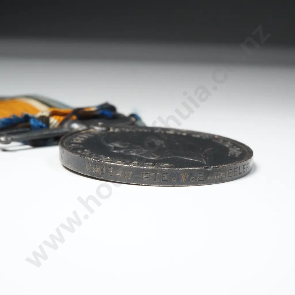 WW1 BWM to 290342 V E Wheeler Gloucester Regiment Image 1++