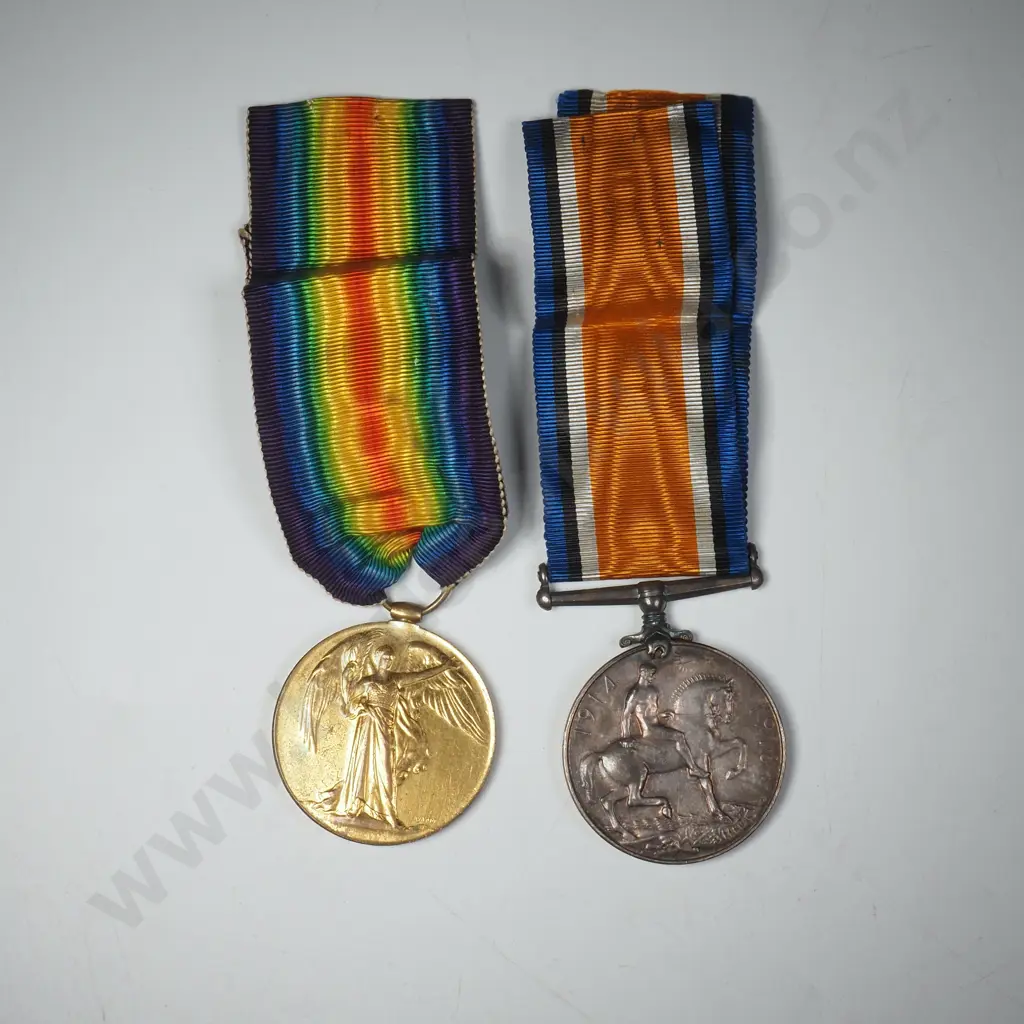 WW1 Pair ot 41260 Pte A J Beer Duke of Cornwall Light Infantry  Image 1++