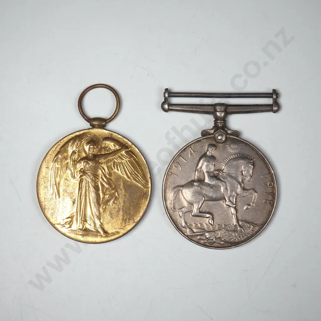 WWI Medal Pair Named “10807 PTE P. J. BLACKBOURN. 3 DIVE. TRN. A.I.F.”. 22491 Image 1++