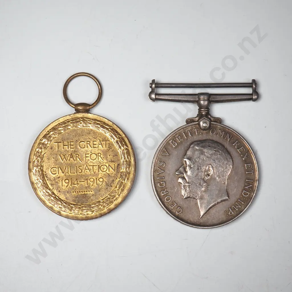 WWI Medal Pair Named “10807 PTE P. J. BLACKBOURN. 3 DIVE. TRN. A.I.F.”. 22491 Image 1++
