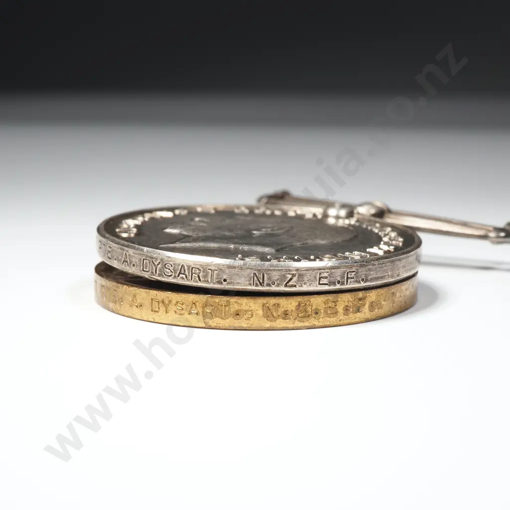 WWI Medal Pair Named “51707 PTE. A. DYSART. N.Z.E.F.”. 22290 Image 1++