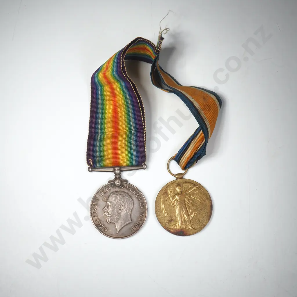 WW1 Pair to 48700 Rflm Alexander Cameron NZEF WIA Image 1++