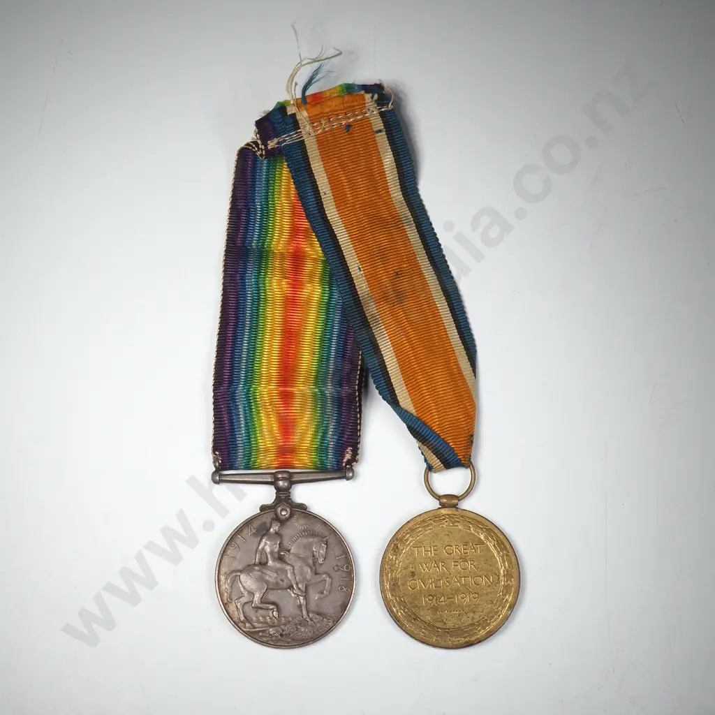 WW1 Pair to 48700 Rflm Alexander Cameron NZEF WIA Image 1++