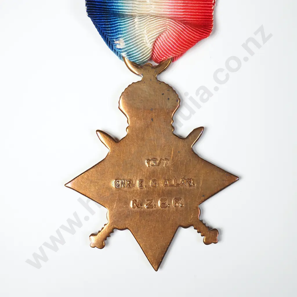 WW1 Trio to 13/7 E G Allen NZEF Auckland Mounted Rifles Image 1++