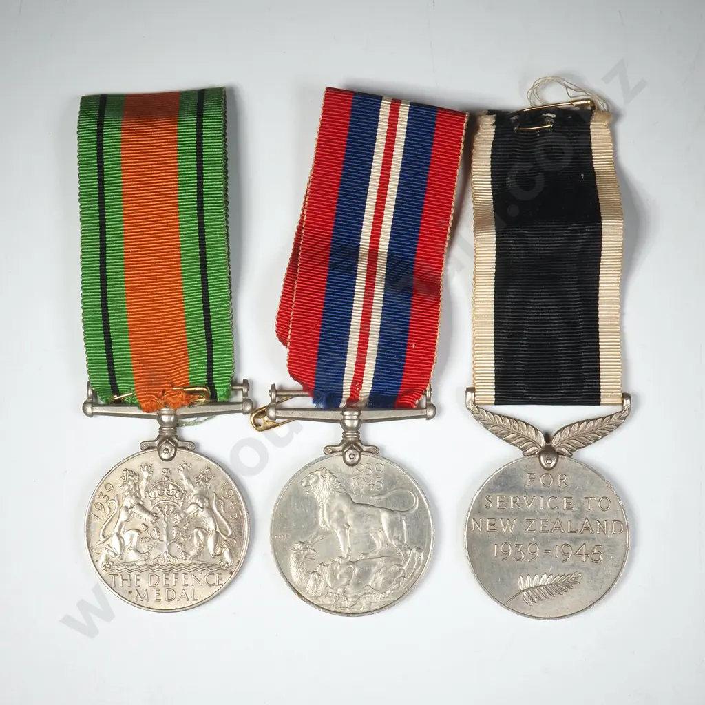WW2 New Zealand Unnamed Medal Group Image 1++
