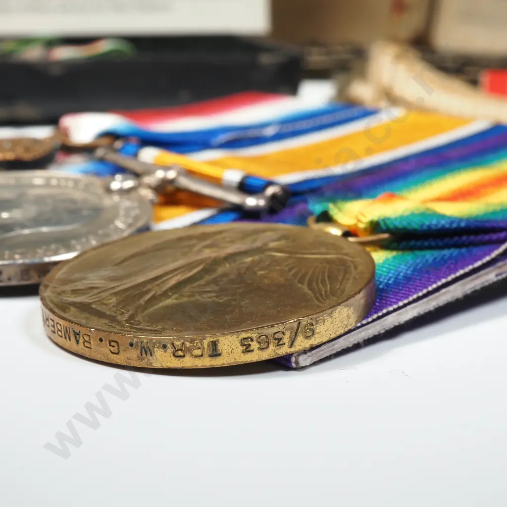 Impressive Family Group - WW1 Trio to 9/363 W Bambery NZEF - WW2 Group of Five to DJW Bambery & Medal to M Bambery Image 1++