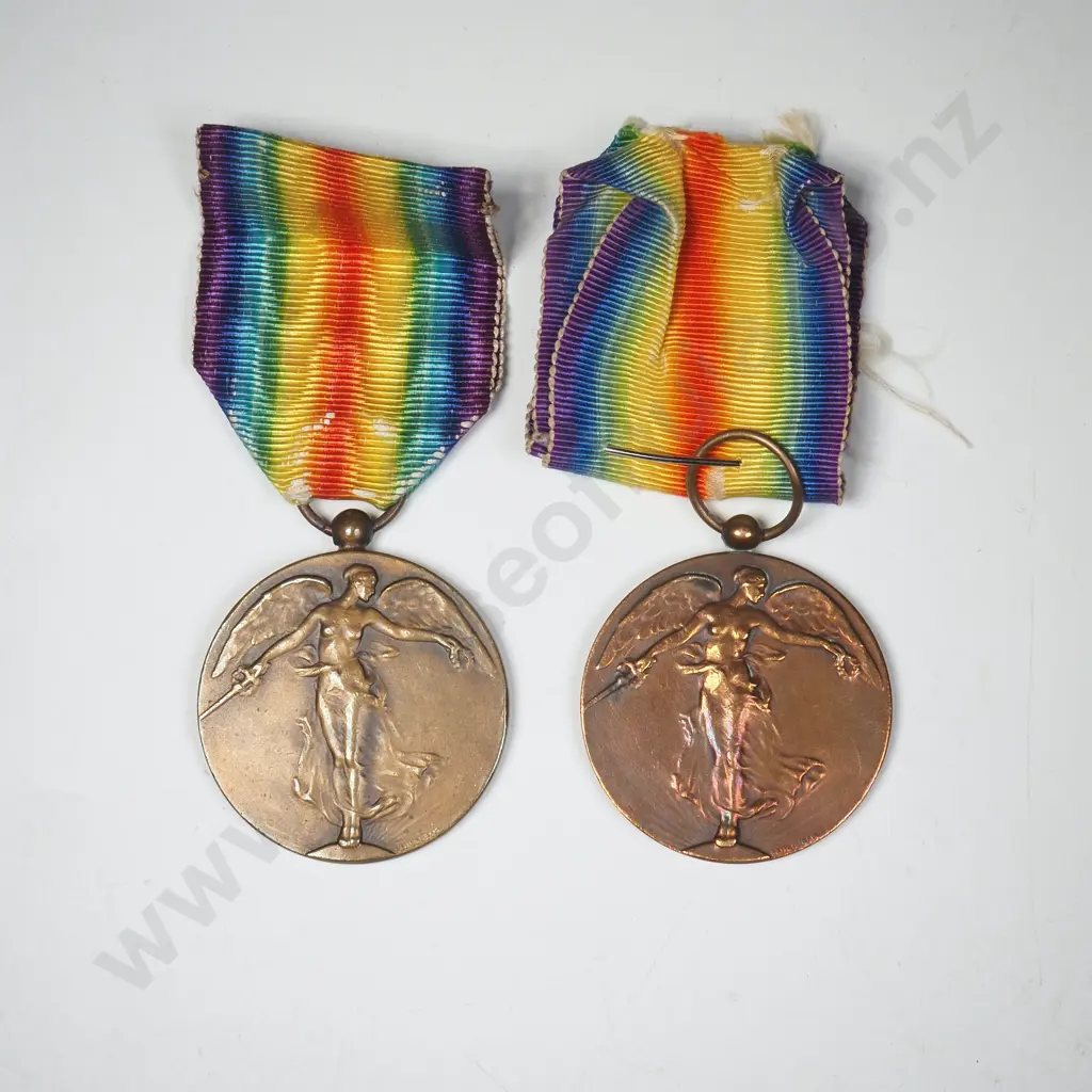 Two WW1 Belgium Victory Medals Image 1++