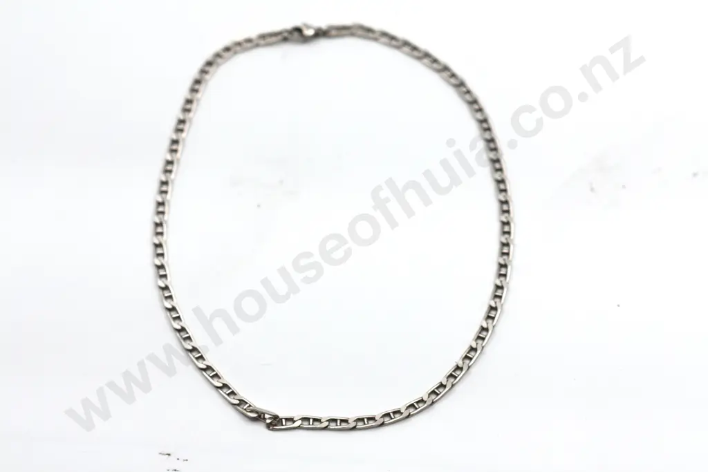 Fancy Anchor Link Sterling Silver Chain "Anchors Aweigh" Image 1++