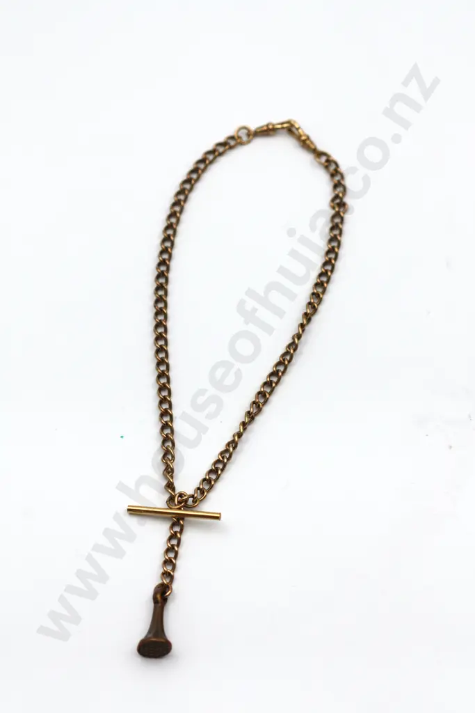 Brass Fob Chain w Textured Seal & Pair of Dog Clips "Seal Your Destiny" Image 1++