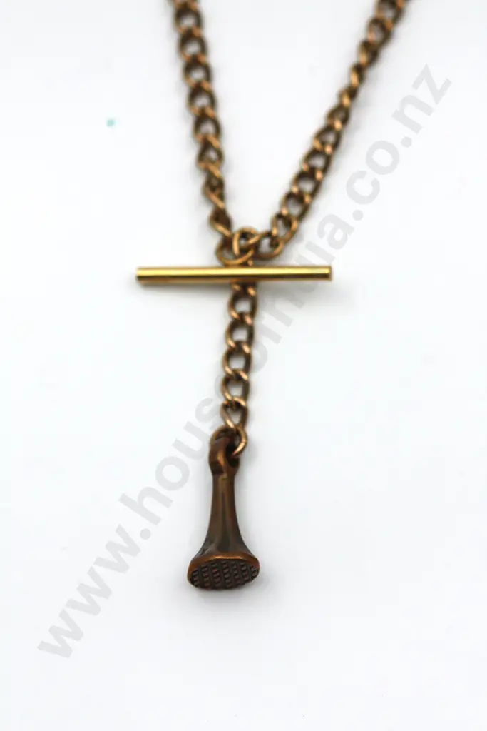 Brass Fob Chain w Textured Seal & Pair of Dog Clips "Seal Your Destiny" Image 1++
