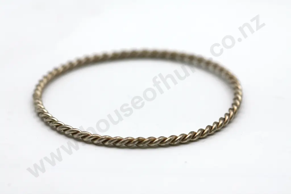 Sterling Silver Twist Bangle "Twistin by the Pool" Image 1++