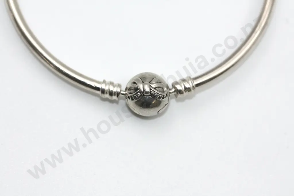Sterling Silver Pandora Bangle "So Charming" Image 1++