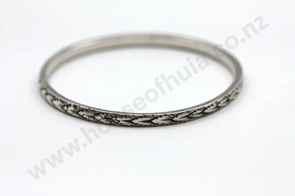 Decorative Sterling Silver Bangle Image 1++