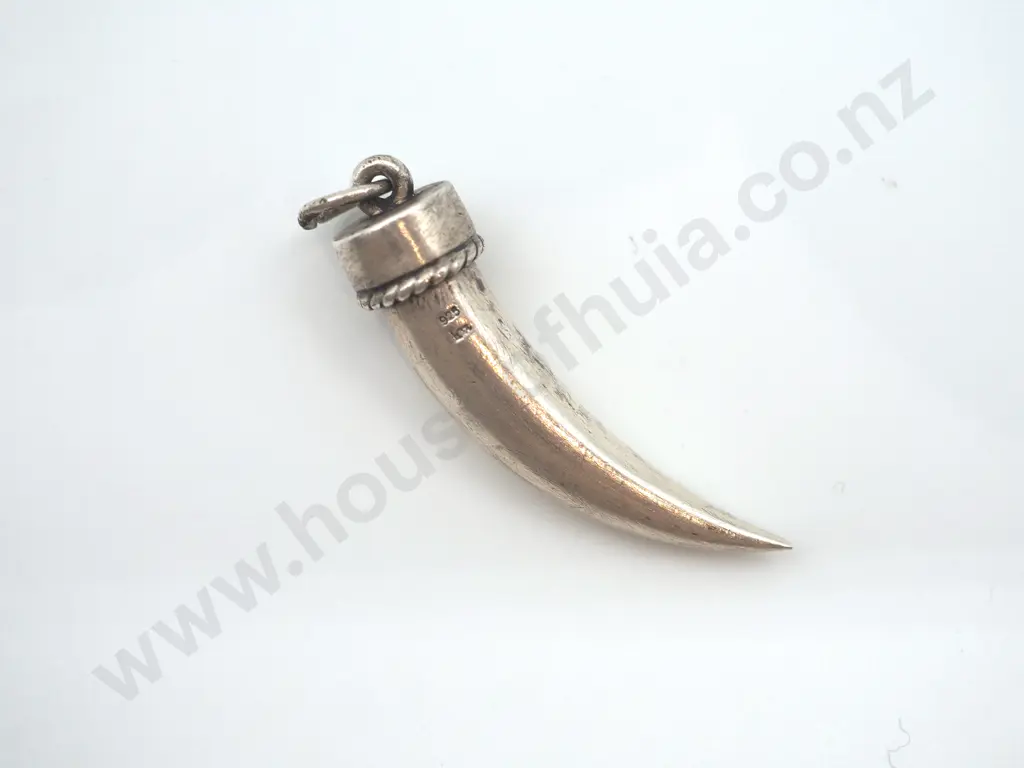 Sterling Silver Powder Horn Pendant "Bang Bang" Image 1++