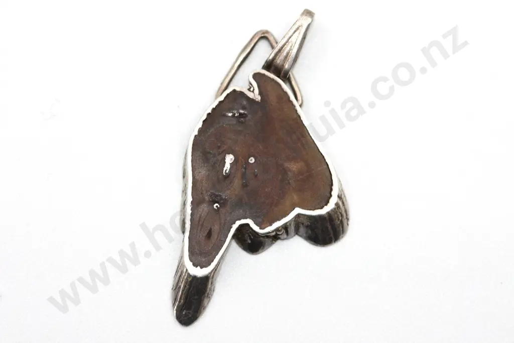 Sterling Silver Wood Pendant Image 1++