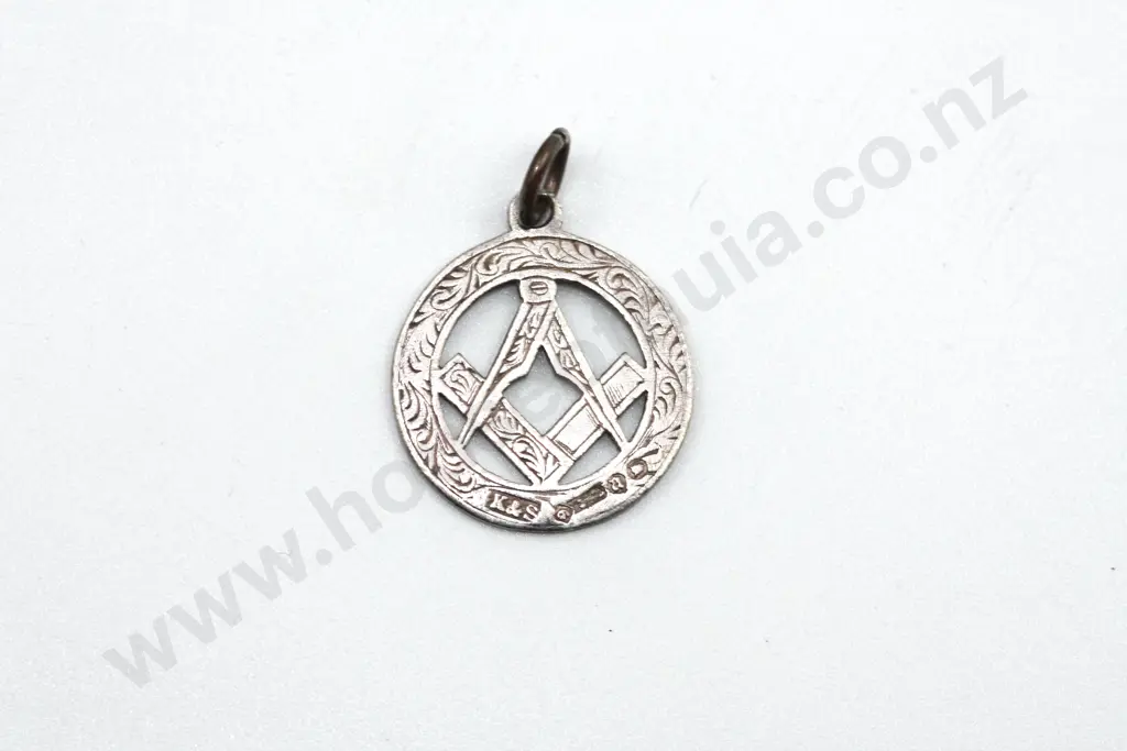 Sterling Silver Masonic Pendant "A Silver Survey" Image 1++
